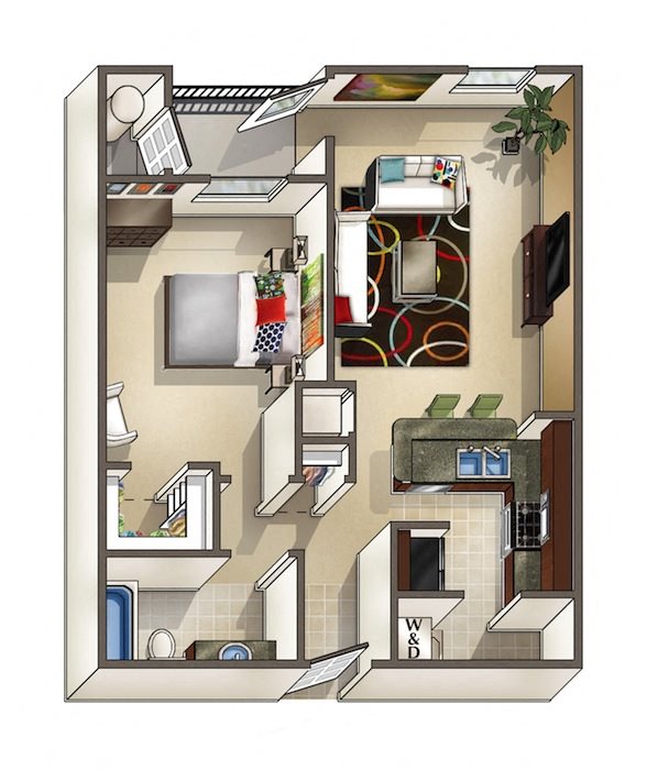 Midtown At Camp Springs A1 Floor Plan Midtown At Camp Springs A1 Floor Plan